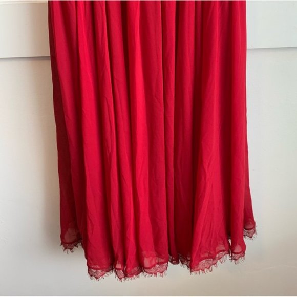 NWOT DRESS THE POPULATION Garnet Alicia Mixed Media Midi Dress - Picture 9 of 9